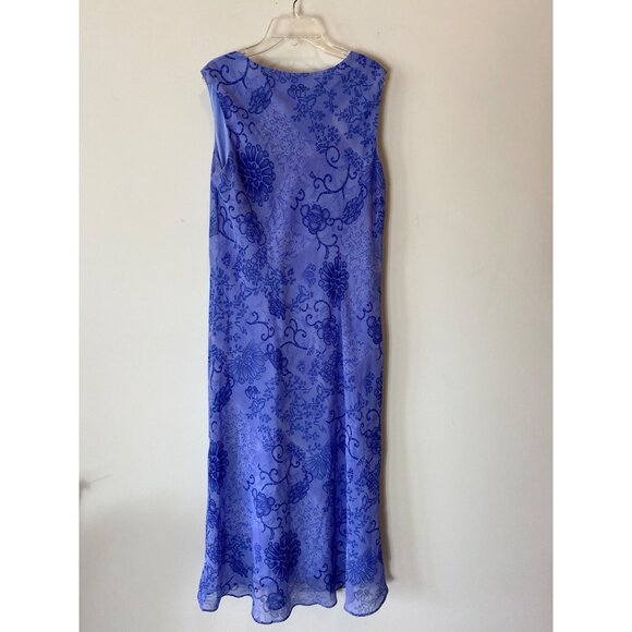 Two-Piece Dressbarn Floral Sheer Dress Set with Short-Sleeve Blouse & Sleeveless - Picture 6 of 16